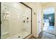 Clean and modern shower with glass enclosure at 1537 E Caballero Dr, Casa Grande, AZ 85122