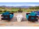 Relaxing patio area with comfortable seating and mountain views at 18022 E Vista Desierto --, Rio Verde, AZ 85263