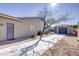 Backyard view of garage and pathway at 2115 W Harwell Rd, Phoenix, AZ 85041