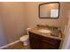 Small bathroom with granite vanity and tile floor at 34214 W Sahuaro St, Tonopah, AZ 85354