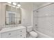 Clean bathroom with white subway tile and vanity at 3838 E Devonshire Ave, Phoenix, AZ 85018