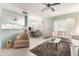 Open living and dining area with a neutral color scheme at 4140 N 81St St, Scottsdale, AZ 85251