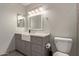 Modern bathroom with a farmhouse sink and updated fixtures at 5448 W Shaw Butte Dr, Glendale, AZ 85304