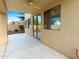 Open covered back patio with neutral paint and ceiling fan at 60 W Beechnut Pl, Chandler, AZ 85248