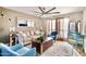 Cozy living room featuring a neutral color palette and a rustic coffee table at 13801 N 57Th St, Scottsdale, AZ 85254