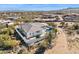 Aerial view of house with pool and desert landscape at 13814 E Yolantha St, Scottsdale, AZ 85262