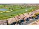 Aerial view showcasing home's location near golf course at 1401 E Sweet Citrus Dr, Queen Creek, AZ 85140