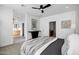 Main bedroom with ensuite bathroom access and modern decor at 2336 N 28Th Pl, Phoenix, AZ 85008