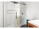 Modern bathroom with marble shower and sleek fixtures at 3282 E Palo Verde Dr, Paradise Valley, AZ 85253