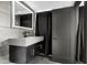 Modern bathroom with floating vanity and walk-in shower at 3282 E Palo Verde Dr, Paradise Valley, AZ 85253