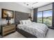 Elegant bedroom with large window and mountain view at 3282 E Palo Verde Dr, Paradise Valley, AZ 85253