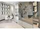 Elegant wine cellar with glass walls and ample storage at 3282 E Palo Verde Dr, Paradise Valley, AZ 85253