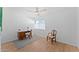 Home office with wood desk and chair, ceiling fan at 4600 N 68Th St # 370, Scottsdale, AZ 85251