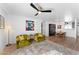 Living room with wood floors, comfortable seating and a view into dining area at 4600 N 68Th St # 370, Scottsdale, AZ 85251