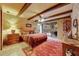 Charming bedroom with patio access and southwestern decor at 6520 E El Sendero Rd, Carefree, AZ 85377