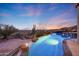 Luxury pool with scenic sunset views at 6520 E El Sendero Rd, Carefree, AZ 85377