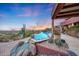 Relaxing pool and waterfall feature; stunning desert views at 6520 E El Sendero Rd, Carefree, AZ 85377