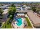 Aerial view of a community pool and surrounding buildings at 8241 N Central Ave # 11, Phoenix, AZ 85020
