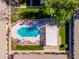 Aerial view of a refreshing community pool with surrounding landscaping at 8241 N Central Ave # 11, Phoenix, AZ 85020