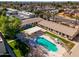 Aerial view of community pool and surrounding area at 8241 N Central Ave # 11, Phoenix, AZ 85020
