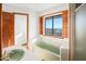 Bathroom with a bathtub, sink, and mountain views at 11426 E Cottontail Rd, Cave Creek, AZ 85331