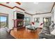 Spacious living room with fireplace and mountain views at 11426 E Cottontail Rd, Cave Creek, AZ 85331