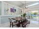 Bright dining area with sliding glass doors and pool view at 12528 N 78Th St, Scottsdale, AZ 85260