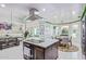 Modern kitchen with marble island and stainless steel appliances at 12528 N 78Th St, Scottsdale, AZ 85260