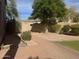 Landscaped backyard with patio and storage shed at 3060 N Ridgecrest -- # 98, Mesa, AZ 85207