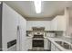 Kitchen with white cabinets, stainless steel appliances, and a double sink at 4608 W Maryland Ave # 127, Glendale, AZ 85301