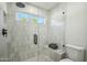 Modern bathroom with a large walk-in shower at 4942 E Wethersfield Rd, Scottsdale, AZ 85254