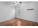 Bedroom with hardwood floors and ceiling fan at 615 E Portland St # 112, Phoenix, AZ 85004