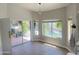Dining Area With Sliding Doors To Private Backyard with Covered Patio and Pool at 758 S Lagoon Dr, Gilbert, AZ 85233