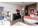 Main bedroom with king bed and access to backyard at 758 S Lagoon Dr, Gilbert, AZ 85233