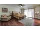 Spacious bedroom with wood floors, large bed, and access to a patio at 8082 E Via Del Desierto --, Scottsdale, AZ 85258