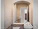 Stylish powder room with a pedestal sink and tiled floors at 12294 N 88Th Pl, Scottsdale, AZ 85260