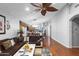 Open living area with hardwood floors, kitchen, and dining area views at 18807 N 2Nd Ave, Phoenix, AZ 85027
