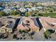 Aerial view showcasing home's roofline and solar panels at 2238 E Saddlebrook Rd, Gilbert, AZ 85298