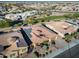 Aerial view showcasing home's roofline and solar panels at 2238 E Saddlebrook Rd, Gilbert, AZ 85298