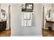 Elegant bathroom with a double vanity and soaking tub at 2238 E Saddlebrook Rd, Gilbert, AZ 85298