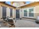 Front courtyard with seating area at 2238 E Saddlebrook Rd, Gilbert, AZ 85298