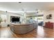 Spacious living room with large sectional sofa at 2238 E Saddlebrook Rd, Gilbert, AZ 85298