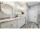 Elegant bathroom with double vanity and granite countertop at 2651 N Lema Dr, Mesa, AZ 85215