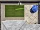 Backyard aerial view showing patio and artificial turf at 27165 N 71St Ln, Peoria, AZ 85383