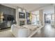 Open living space with fireplace, hardwood floors, and modern furniture at 30 W Palm Ln, Phoenix, AZ 85003