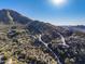 Aerial view of a winding road leading to luxurious homes at 37300 N School House Rd, Cave Creek, AZ 85331