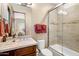 Bathroom with shower/tub combo and granite vanity at 37300 N School House Rd, Cave Creek, AZ 85331