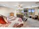 Main bedroom suite with fireplace, mountain views and sitting area at 37300 N School House Rd, Cave Creek, AZ 85331