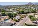 House with pool and mountain view, aerial view at 8201 E Monterey Way, Scottsdale, AZ 85251