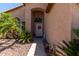 Front door entrance with walkway and desert landscaping at 1231 N Layman St, Gilbert, AZ 85233